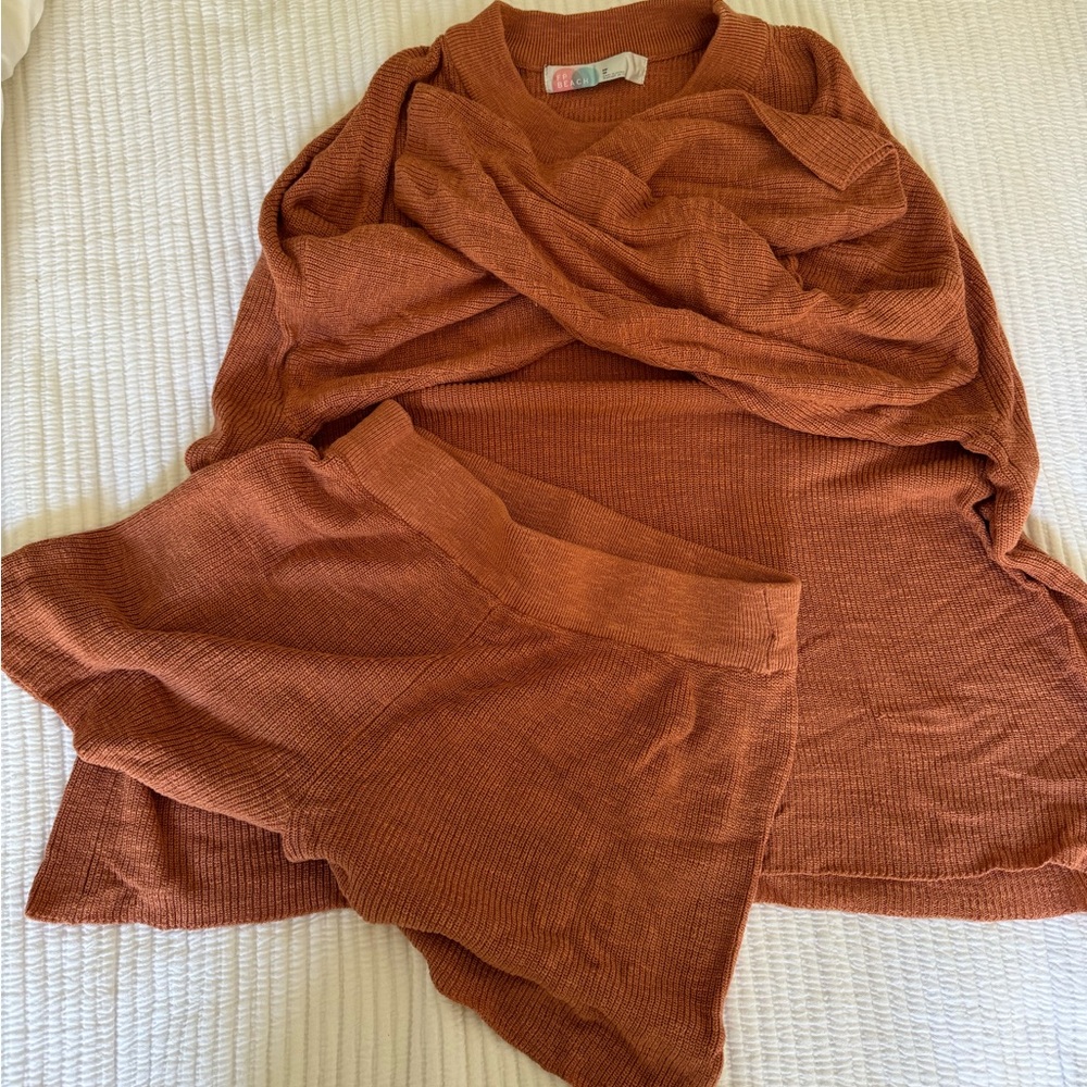 Free People Sweater Shorts Matching Set XS